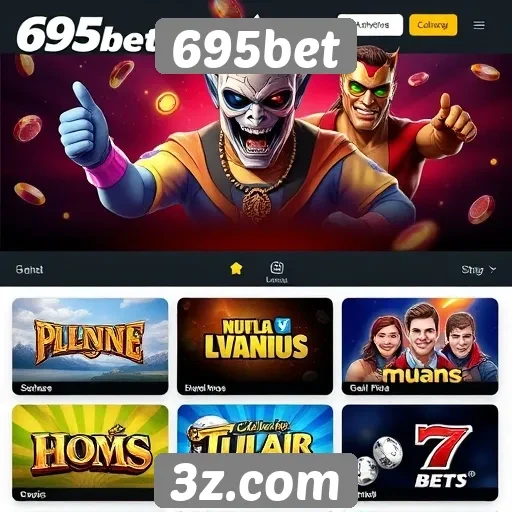 Opções de jogos disponíveis na plataforma 695bet